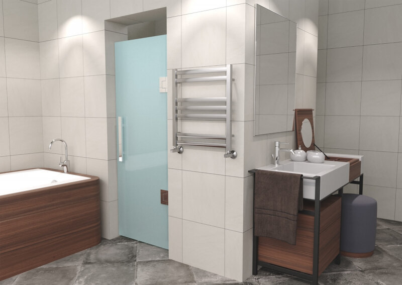 Водяной полотенцесушитель Lemark подключается к системе горячего водоснабжения