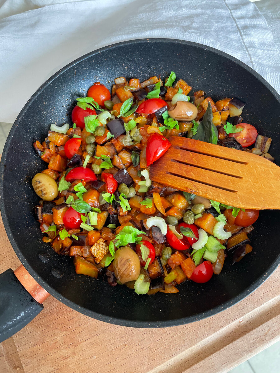 Капоната - сицилийское рагу из баклажанов