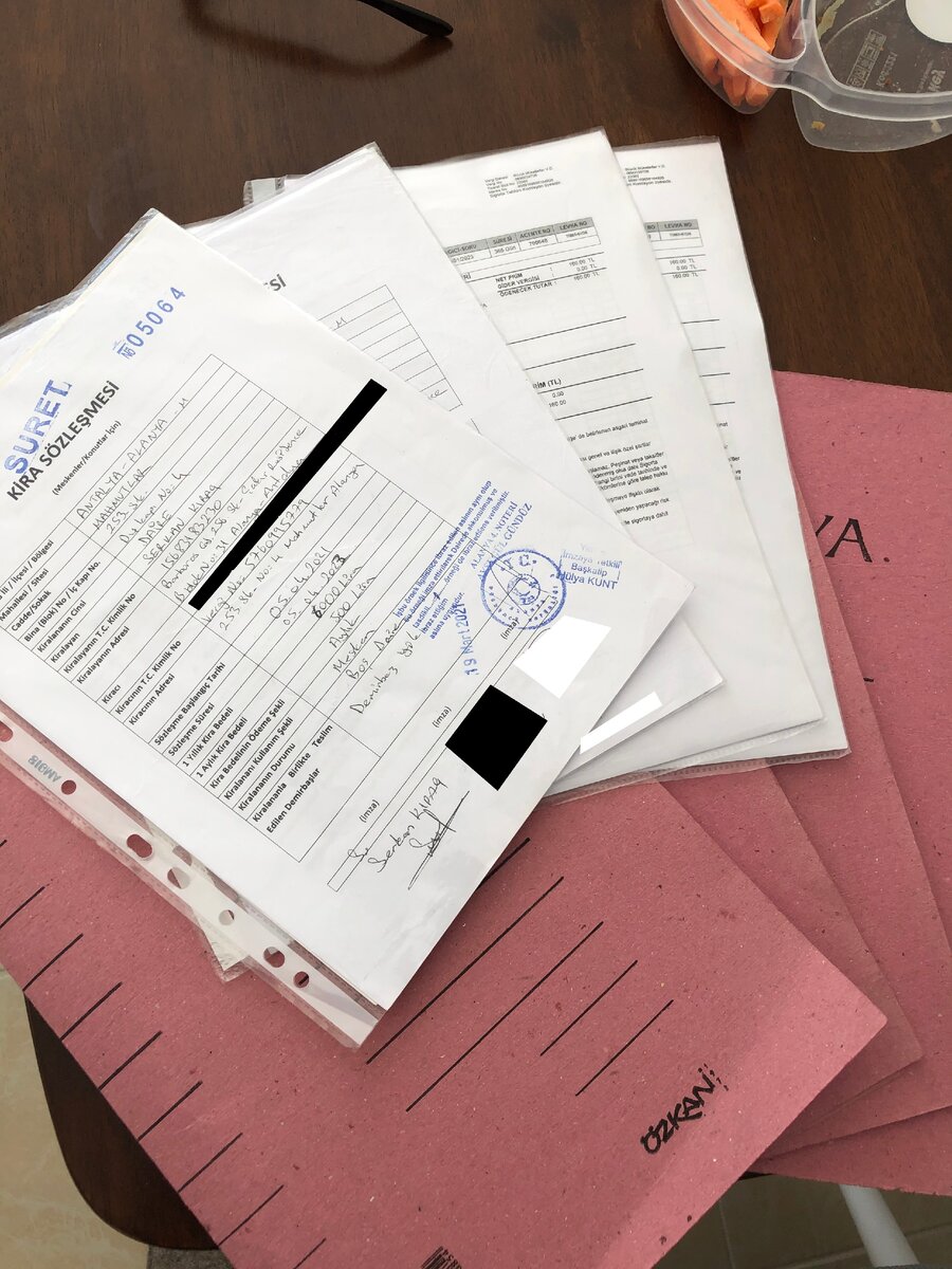 Вот так выглядят документы для заявки на ВНЖ в Турции.