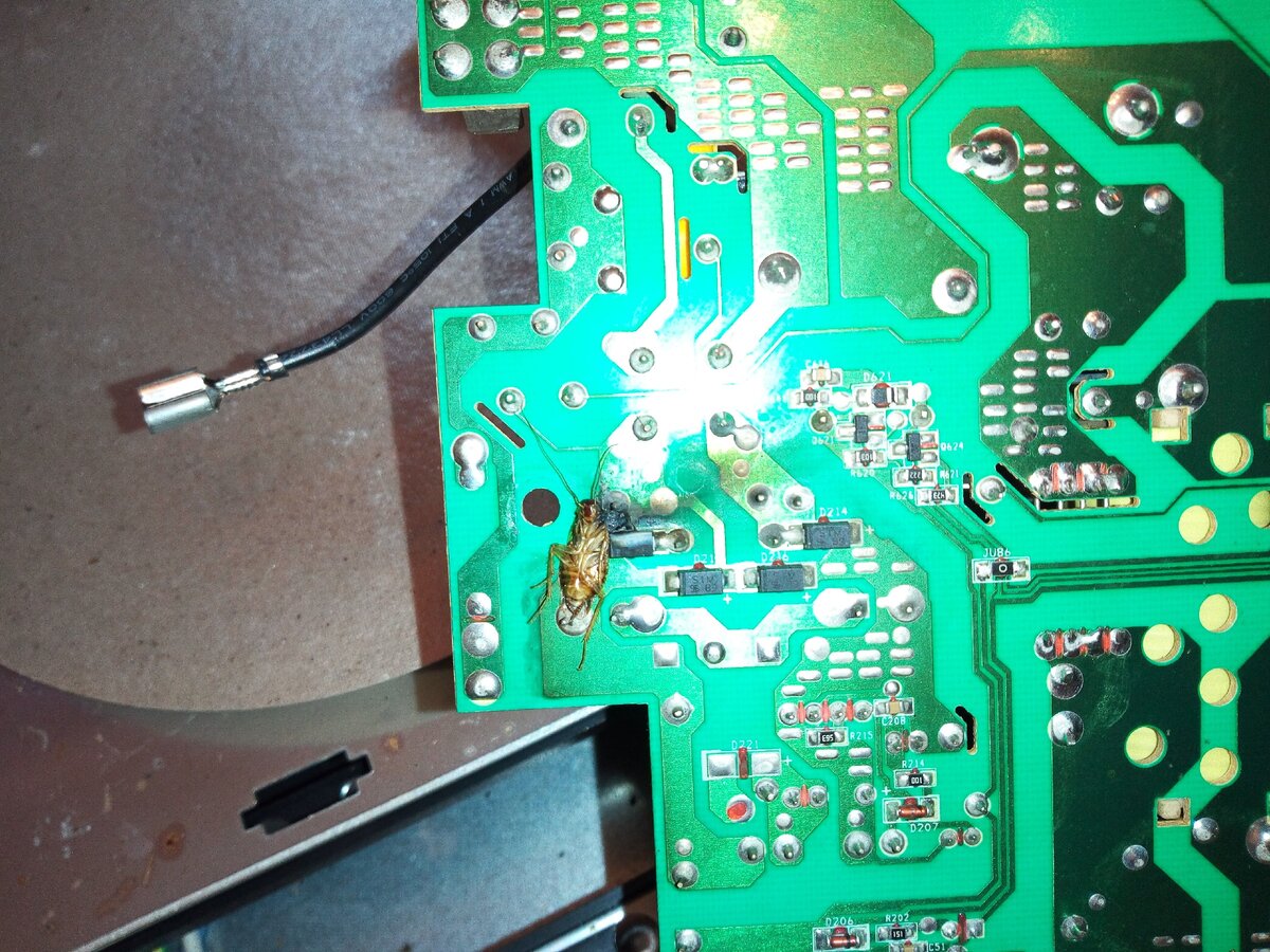 Виновник сгоревшей платы индукционной плиты Electrolux