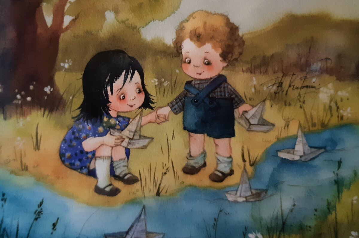 Рисунок ручей детский
