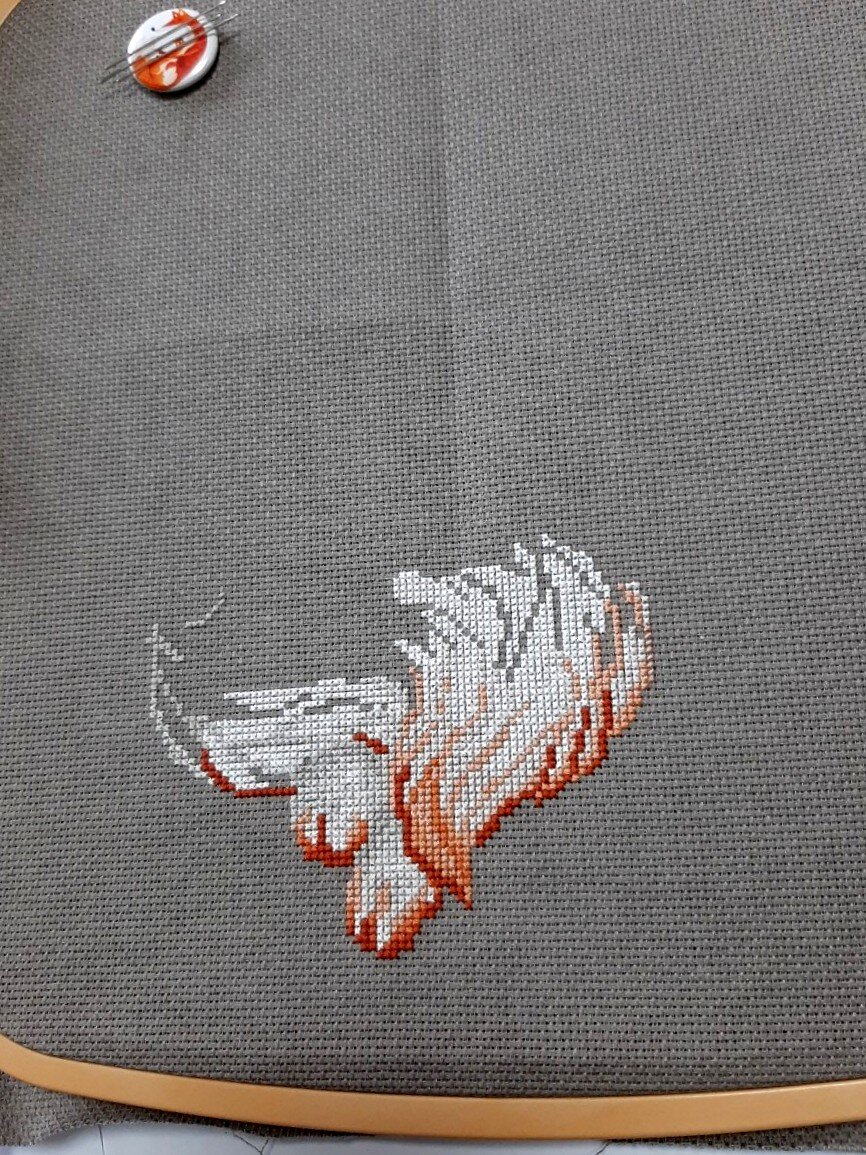 Иришшь взялась за авторскую схему "Кицунэ" от Ксении Новиковой. 