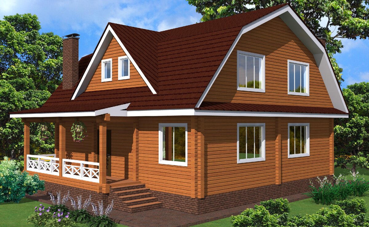 дом с мансардой