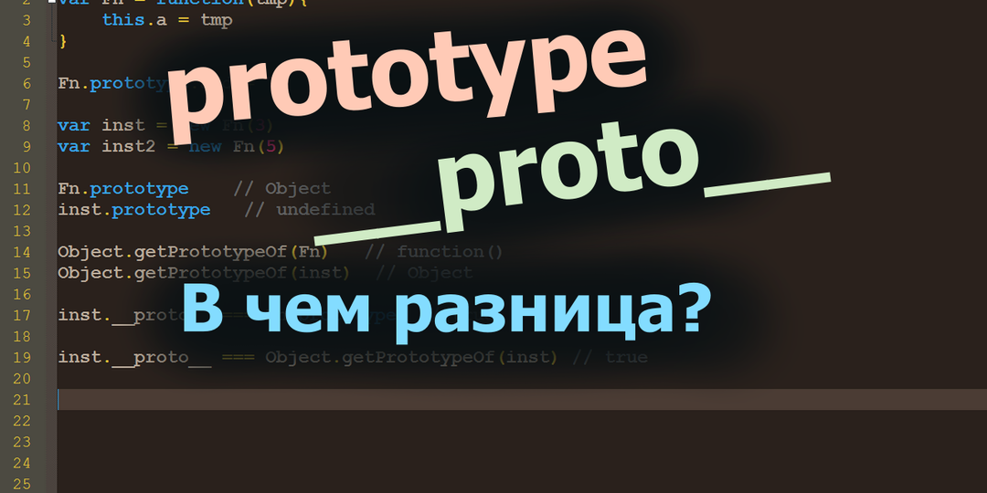 Свойства prototype и __proto__ в JavaScript.
