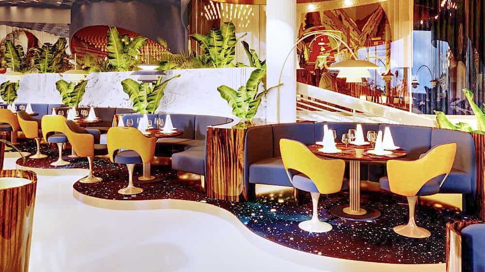 Ресторан "Восход" в парке "Зарядье", укладка коврового покрытия 350 кв.м.