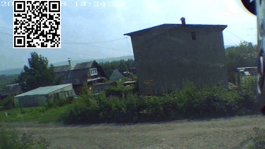 Две смонтированных видеозаписи с этого видеорегистратора