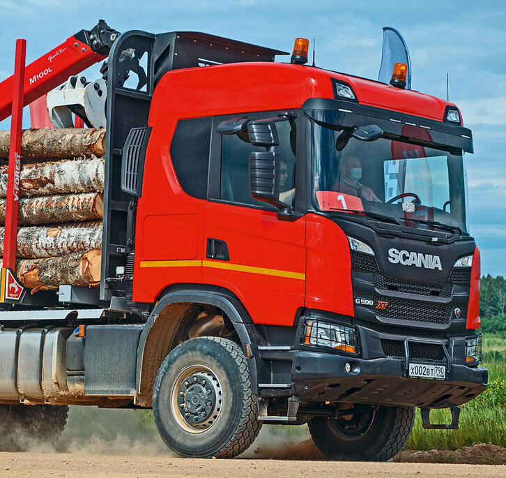Самая длинная кабина семейства, CG20N со «спальником», стояла на лесовозе Scania G500 B6x6HZ