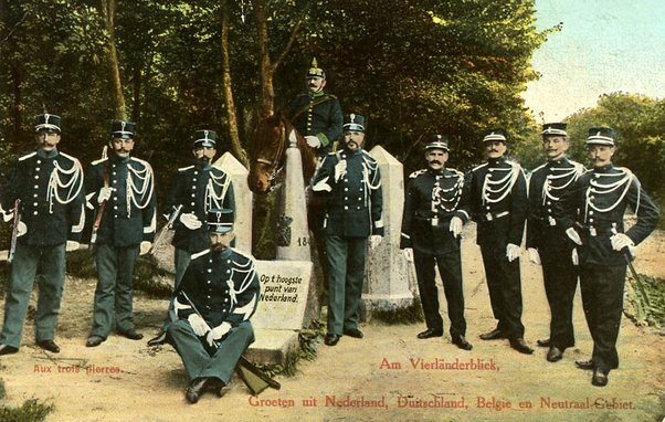 Фирлендэрпункт (Vierländerpunkt) или граница четырех стран в 1900-х годах.