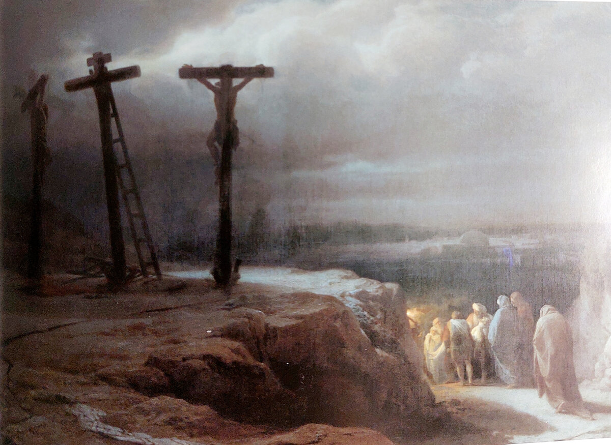 Василий П.Верещагин. Ночь на Голгофе.1869. Холст, масло.66,5x100см.  Государственная Третьяковская Галерея, фото мое