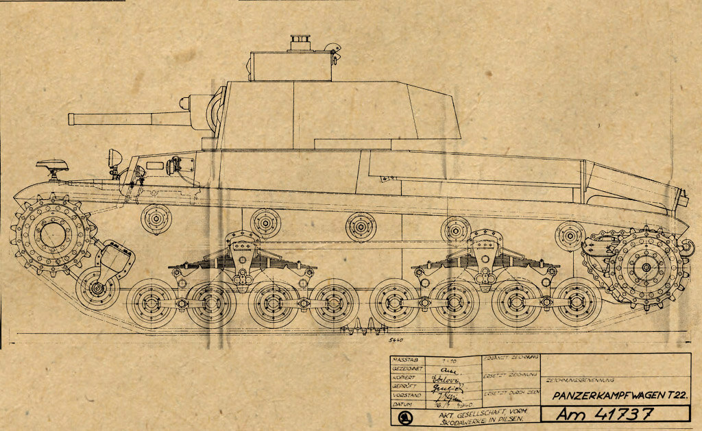 Pz.Kpfw. Škoda T-22, прямое развитие T-21.