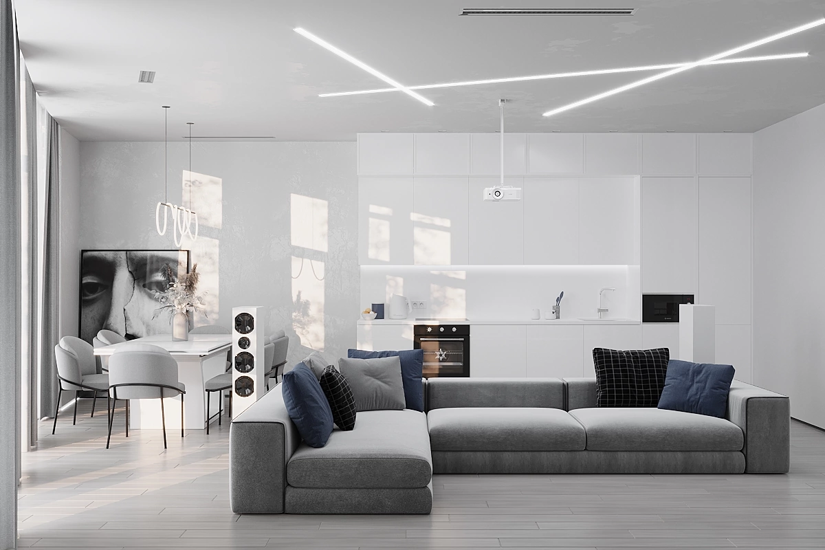 Кухня-гостиная (ЖК «Маяк», автор проекта - Эльмира Санатуллина)