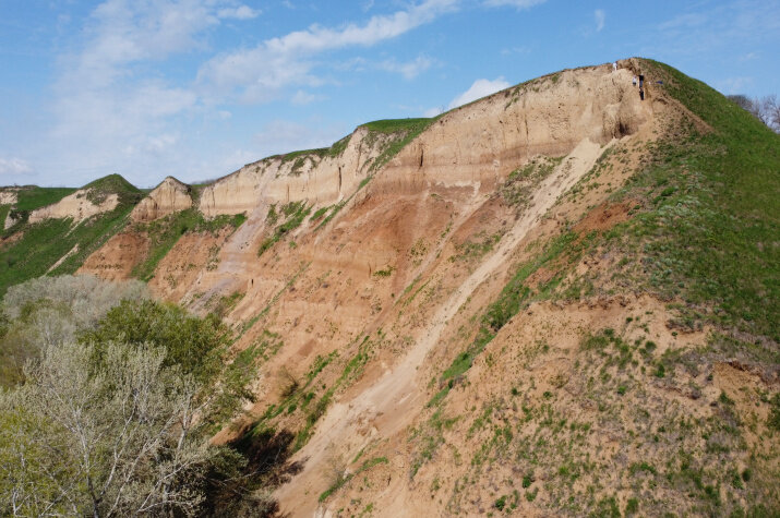 Древние лёссы Русской равнины на реке Кубань. Фото: пресс - служба географического факультета МГУ