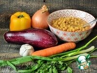     Приготовить продукты. Нут сварить заранее. Я, как правило, вымачиваю 1 кг. 12-14 часов, меняя несколько раз воду, затем варю 2-2,5 часа, часть использую, оставшееся делю на порции (1-2 стакана) и замораживаю. Перед приготовлением разморозить.