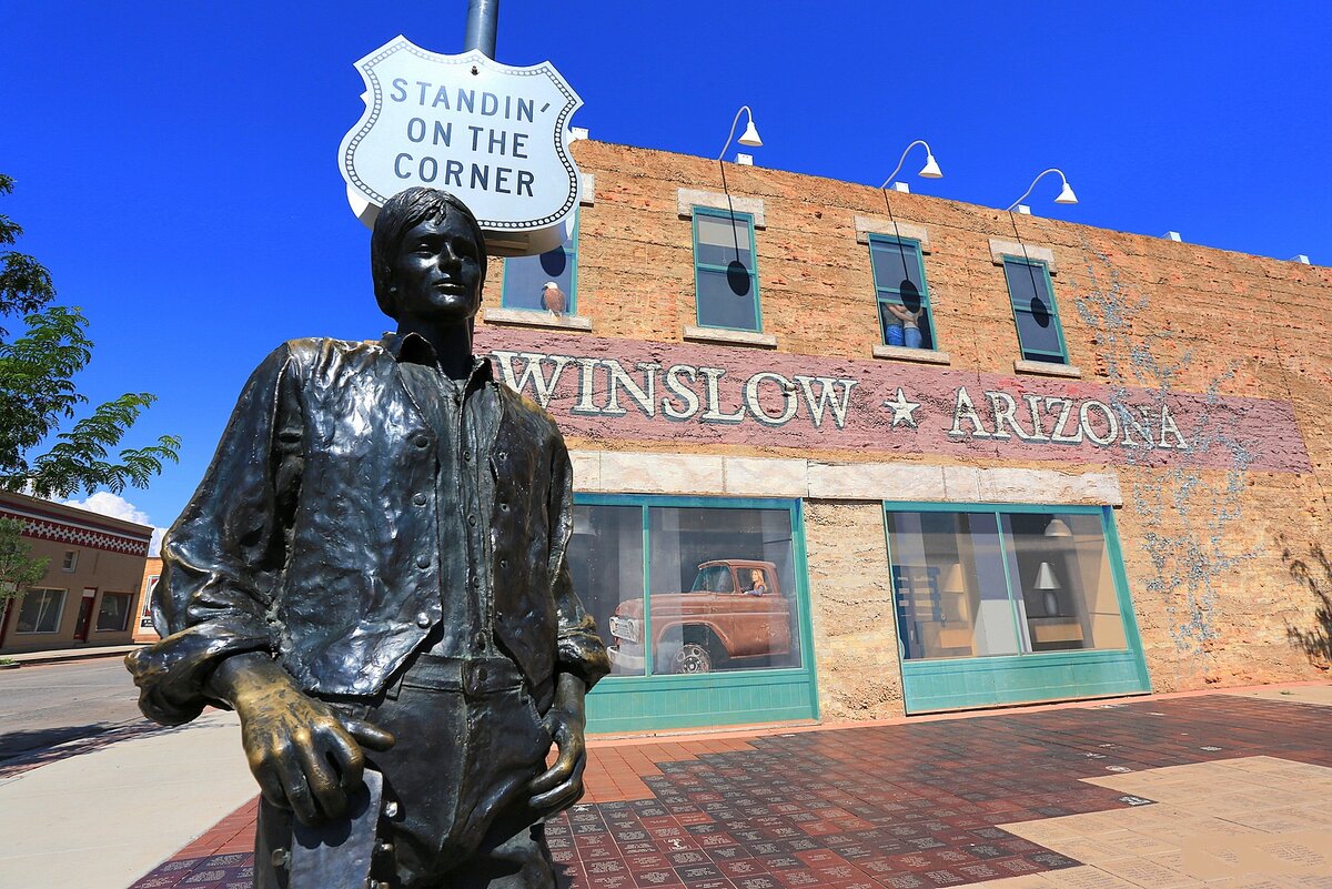 Standing on the corner. Уинслоу город. Winslow Arizona табличка.