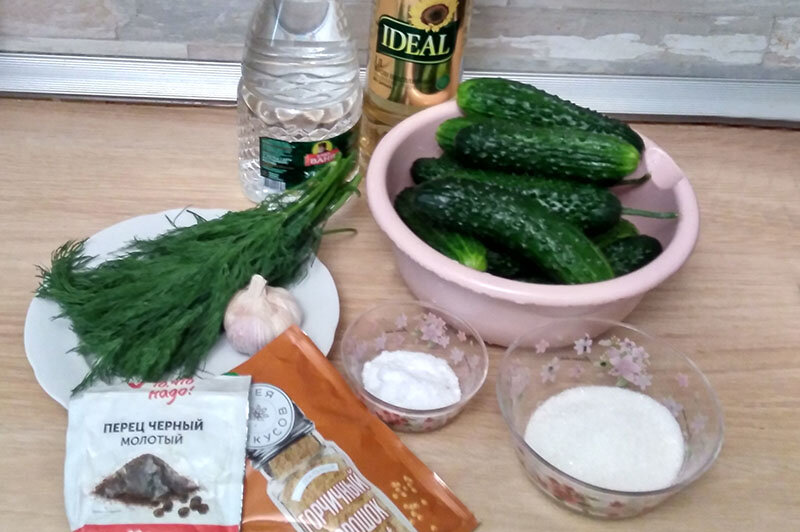 Необходимые продукты для приготовления закуски.