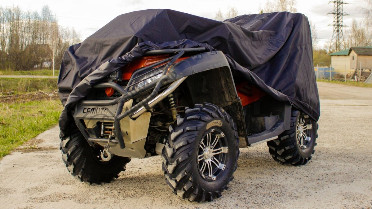 Укрывной тент чехол для квадроцикла СТАНДАРТ. Износостойкая ткань.