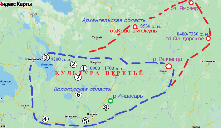 Река чагодоща карта