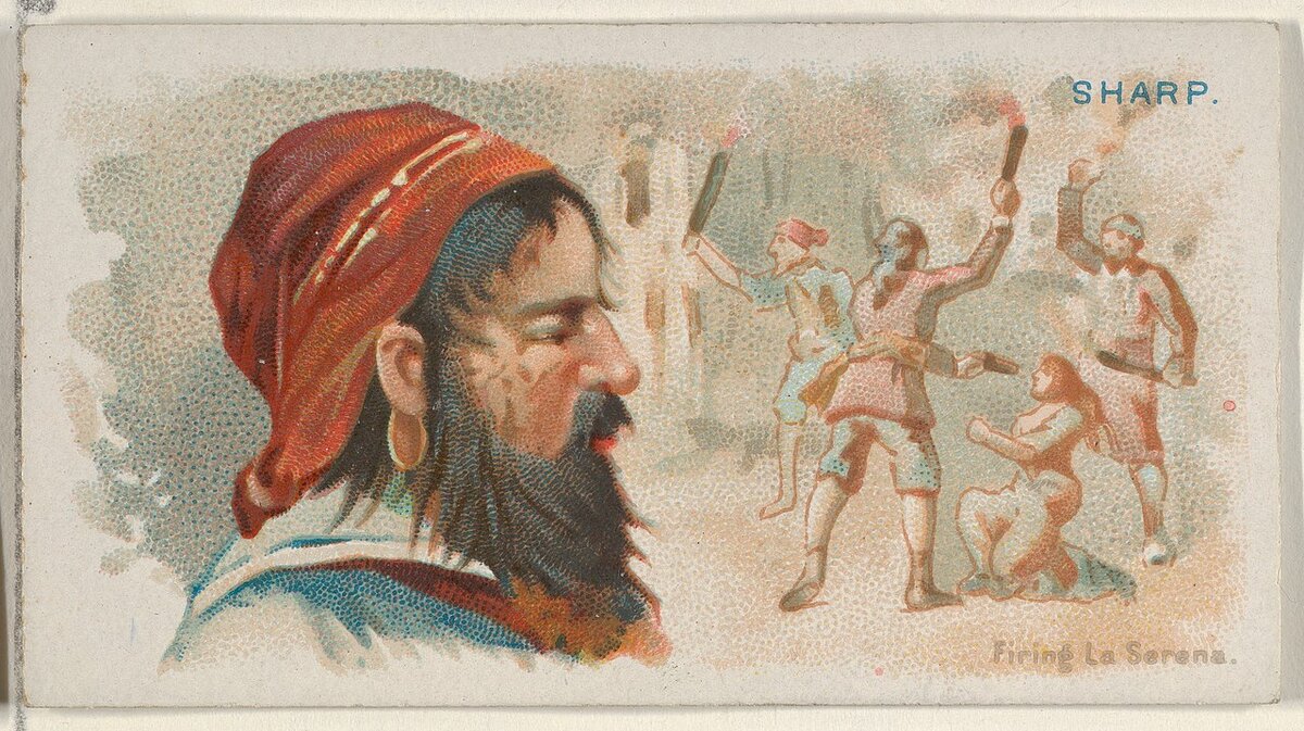 Бартоломью Шарп Авторство: Allen &amp; Ginter. Этот файл загружен на Викисклад в рамках проекта Музея Метрополитен. См. Политику свободного доступа к изображениям и данным (англ.), CC0, https://commons.wikimedia.org/w/index.php?curid=61133662