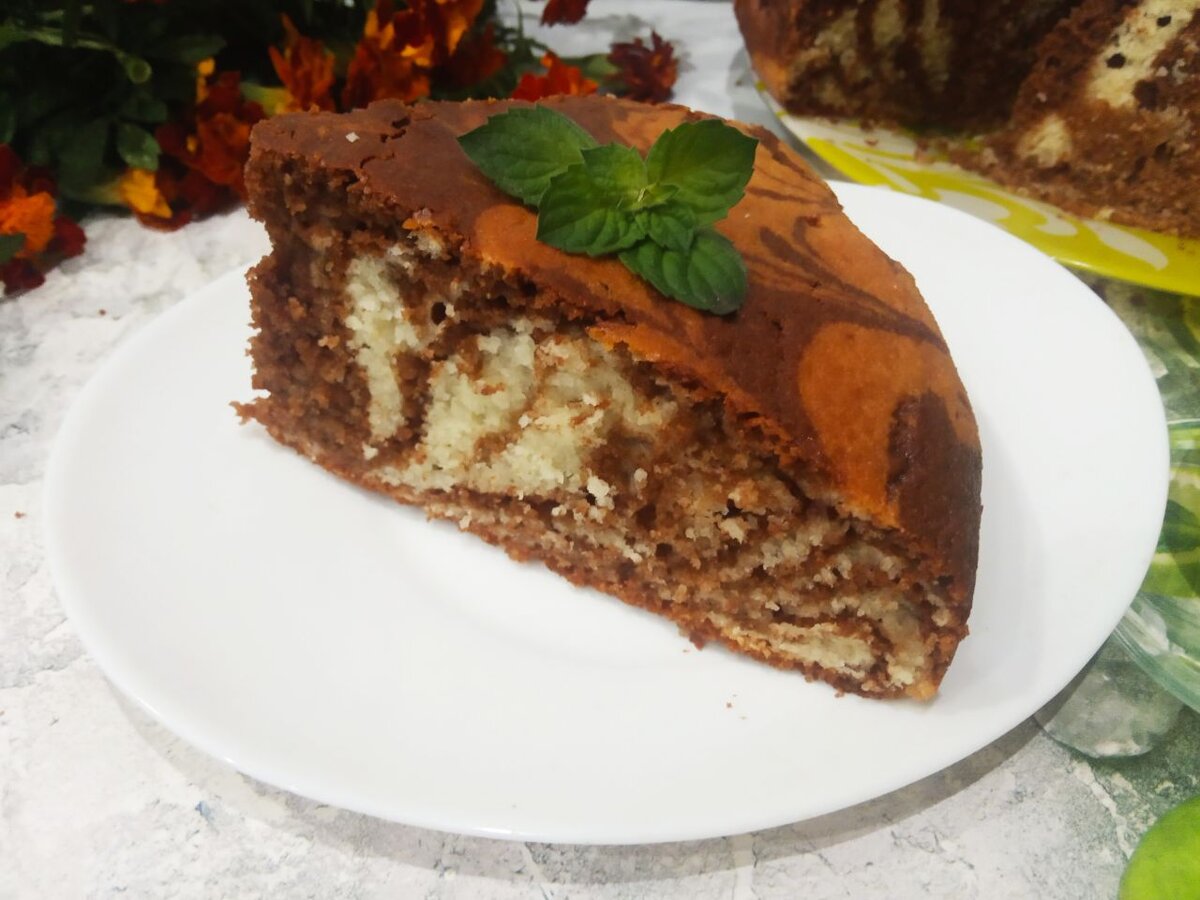 Манный пирог или манник "Зебра"