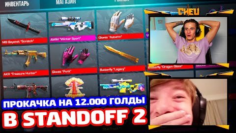 ПРОКАЧКА ШКОЛЬНИКА НА 12000 ГОЛДЫ В STANDOFF 2!