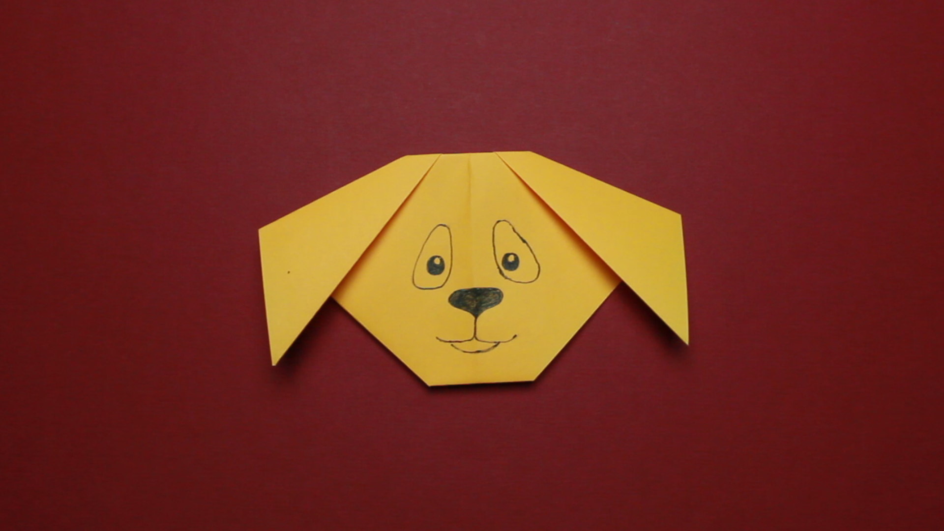 Как сделать собаку из бумаги. Оригами #собака Origami dog