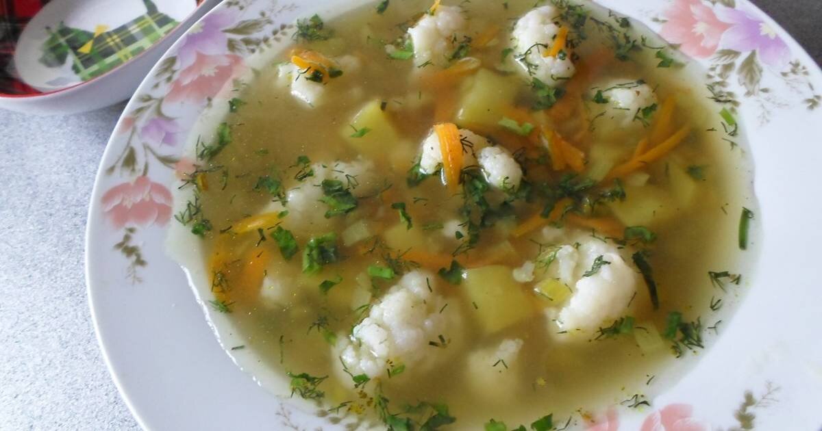 Рецепт овощного супа с кабачками и цветной капустой рецепт с фото