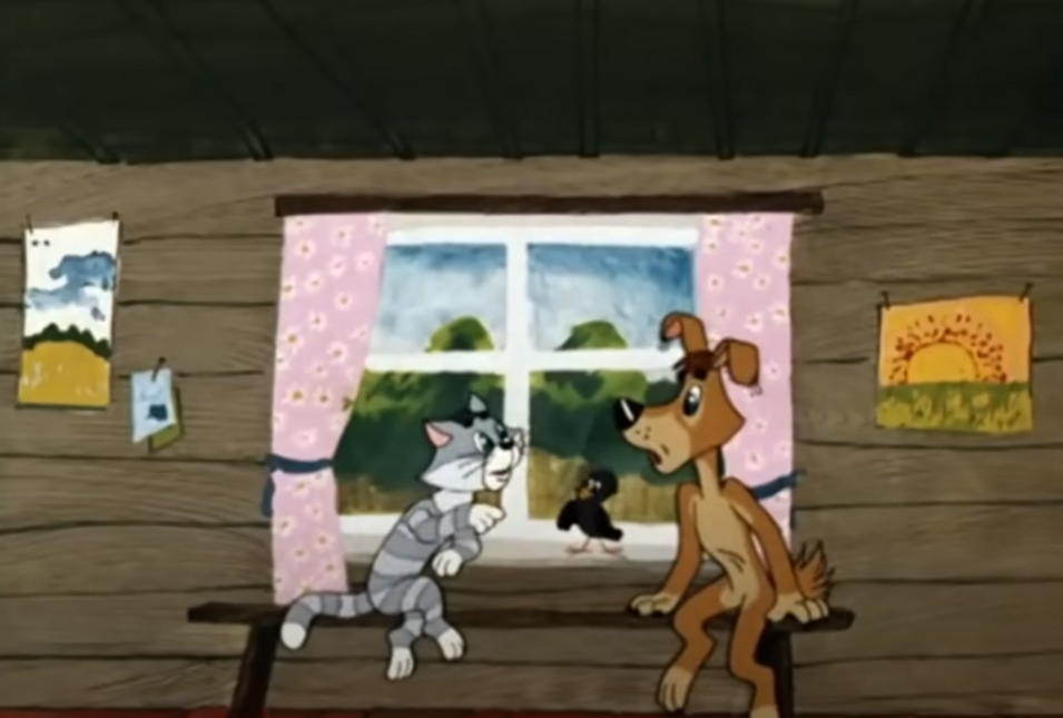 Кадр из мультфильма "Трое из Простоквашино"