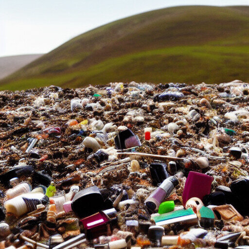Свалка отходов косметики.