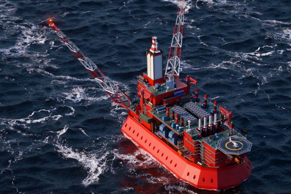      Макет платформы «Каменномысское-море». Фото: ПАО «Газпром»