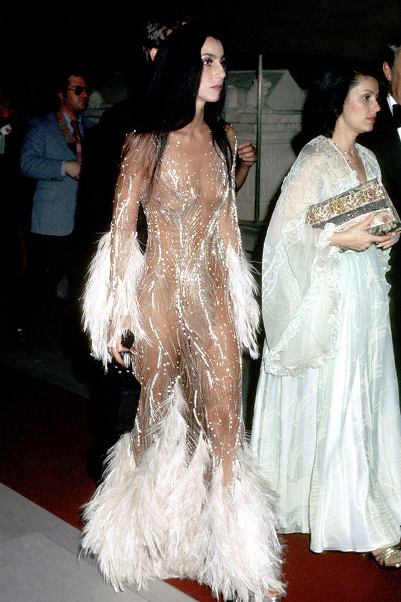    Шер на Met Gala в 1974 годуGETTY IMAGES