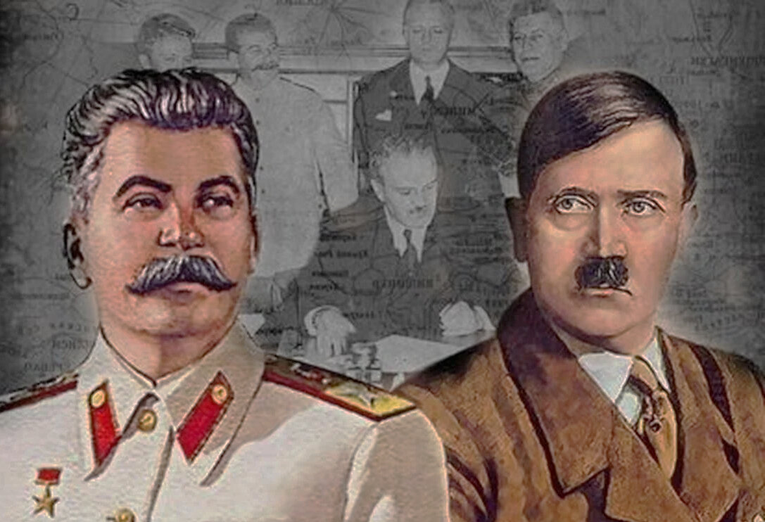 Иосиф Сталин и Адольф Гитлер 