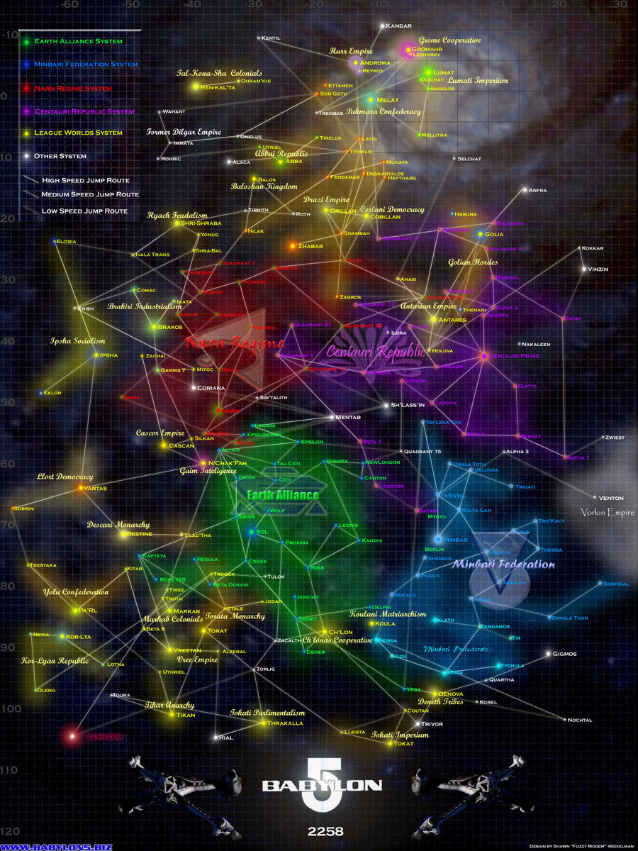 И ещё одна карта по вселенной "Вавилона-5"