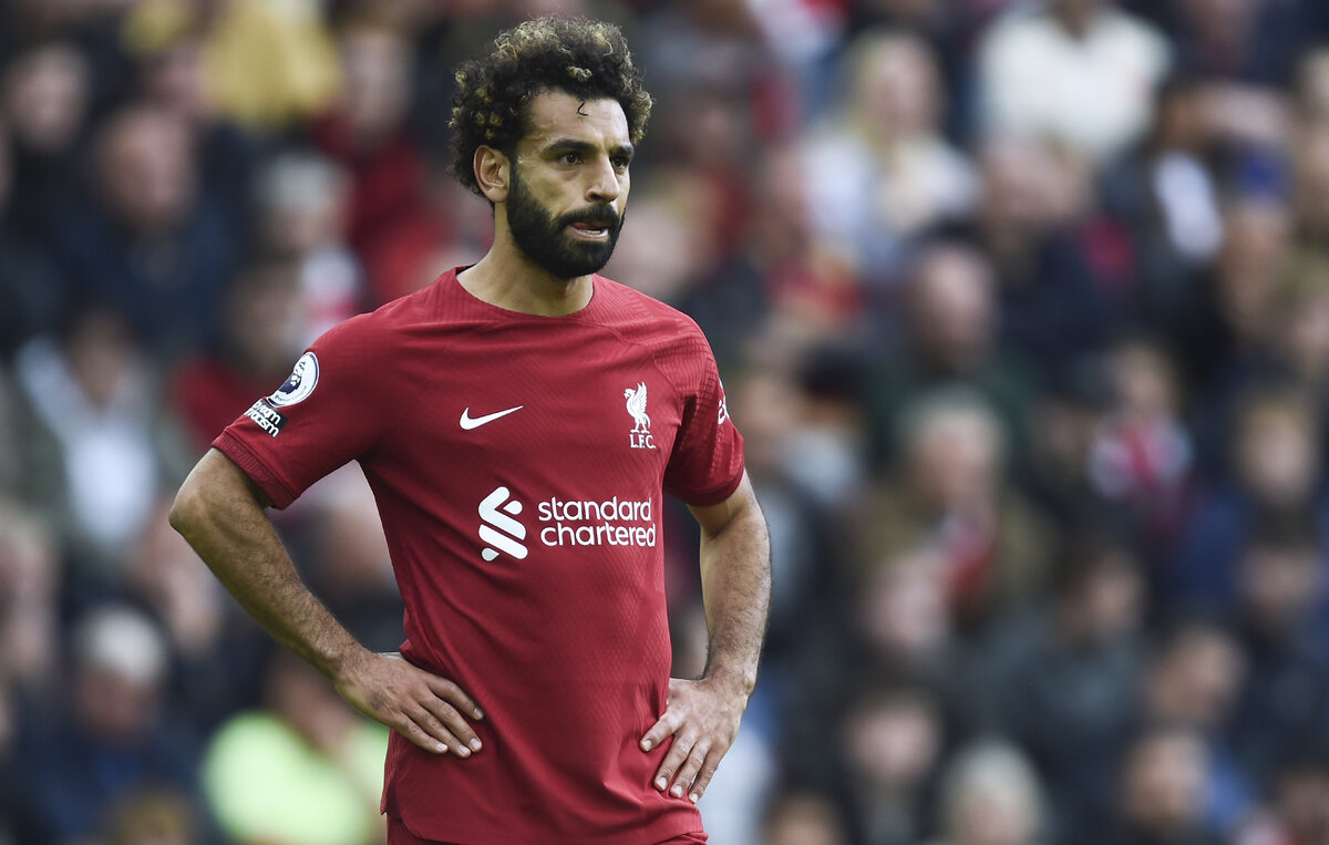    Нападающий "Ливерпуля" Мохаммед Салах  EPA-EFE/PETER POWELL