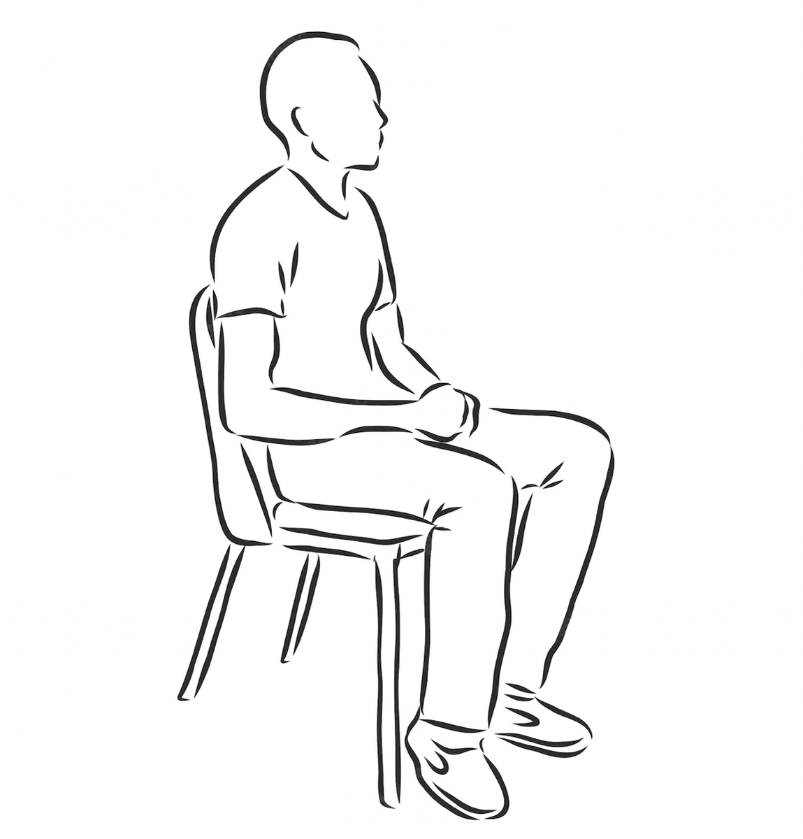 Беспокойство на стуле. Наброски людей сидя. Сидящий человек рисунок. Человек сидит на стуле. Человек сидит картинка.