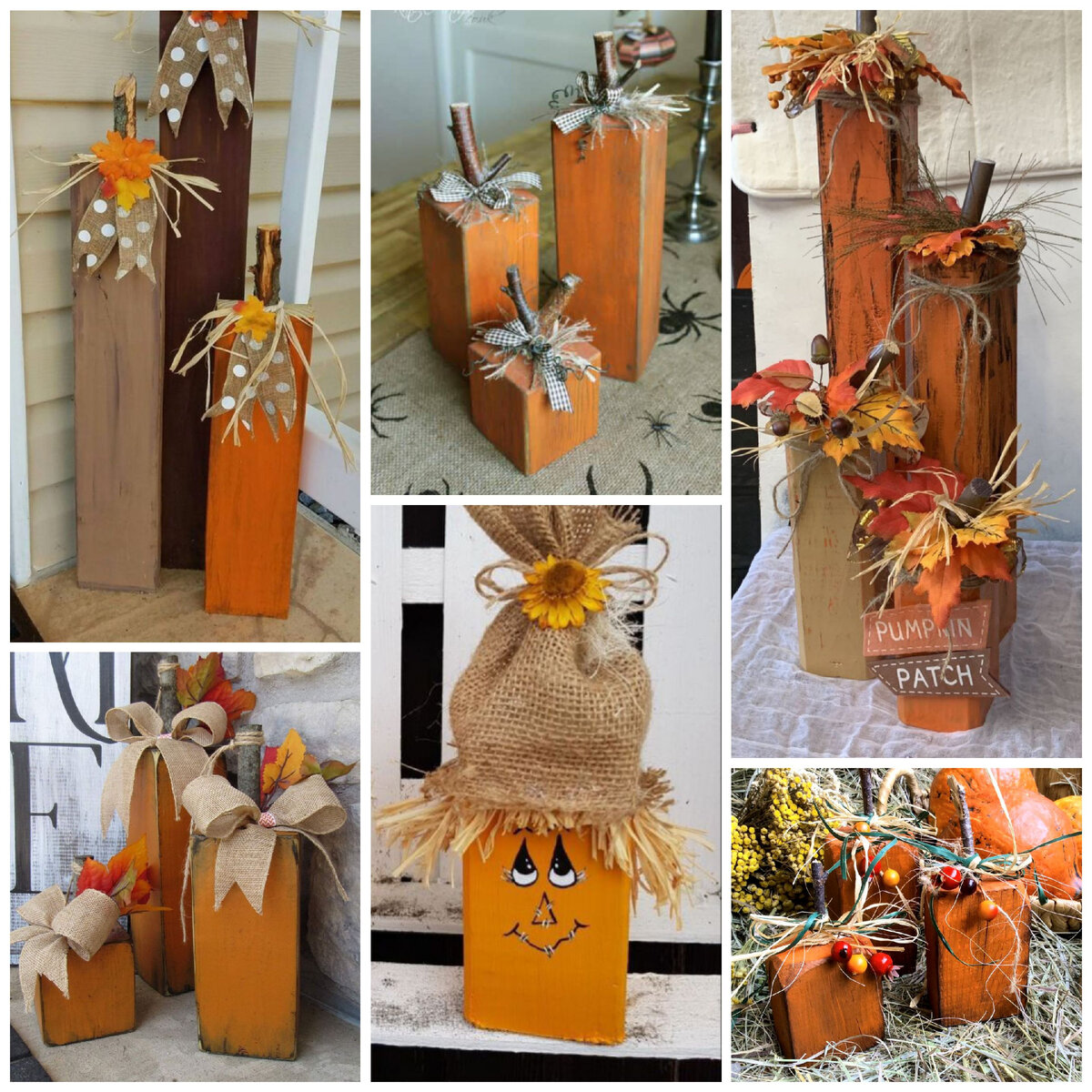 Осенний декор в виде тыквы.