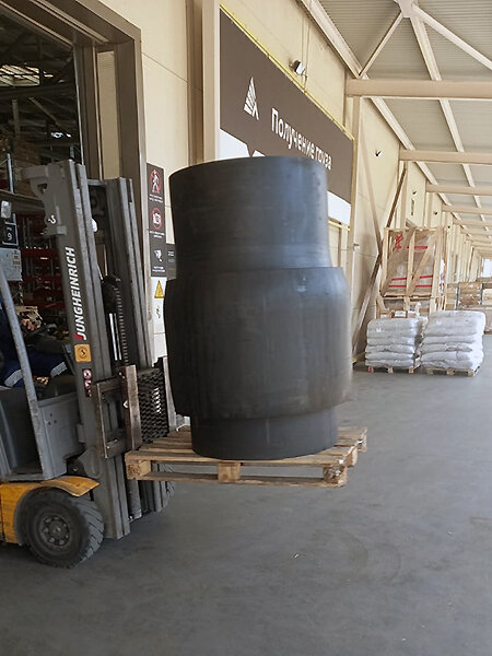 Неразъемное соединение полиэтилен сталь, диаметр 800 мм