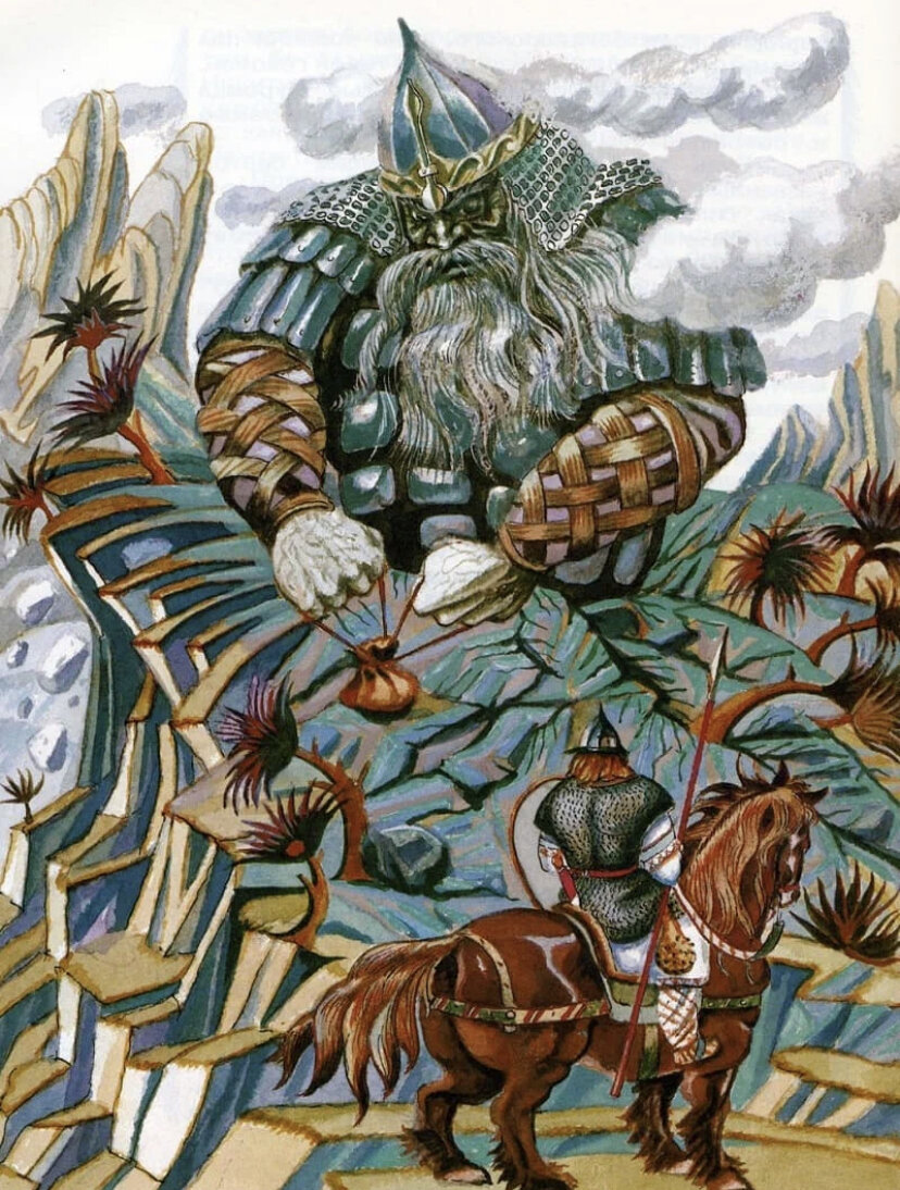 Микула предложил Святогору поднять свою котомку 