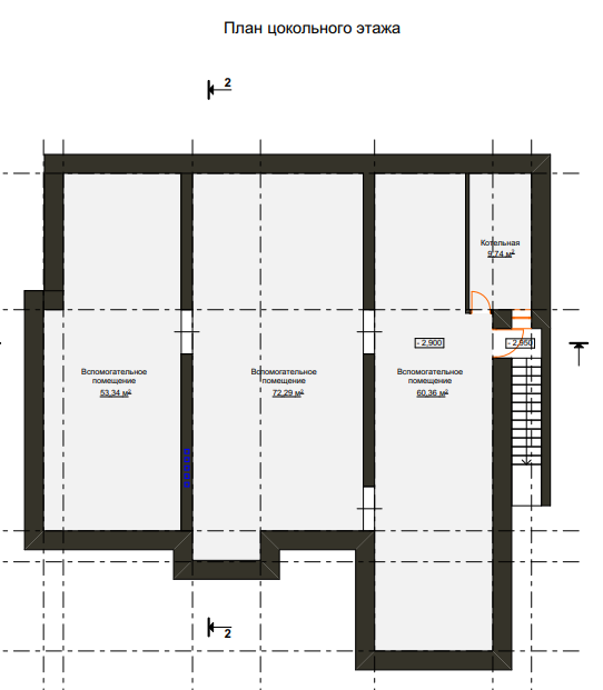 Планировка подвала (цокольного этажа)