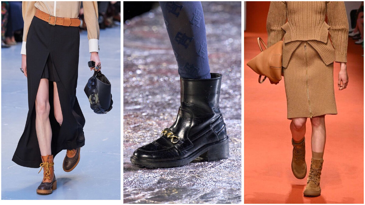 фото из Pinterest с показов Chloe, Tommy Hilfiger, Tod`s, коллаж составлен автором