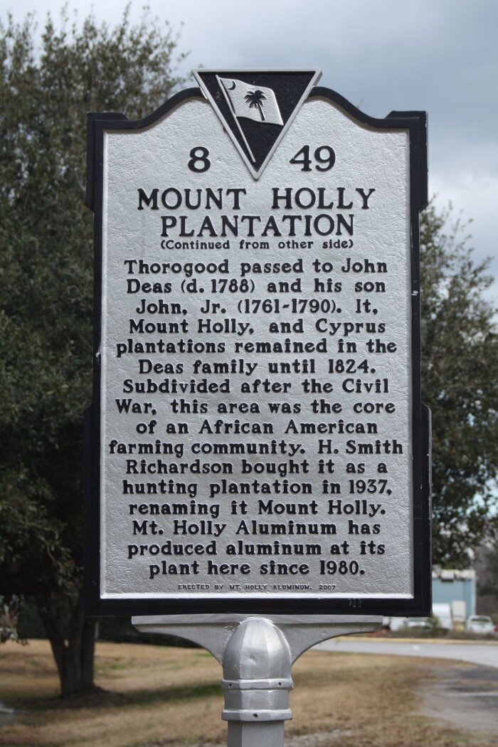 Знак плантации Маунт-Холли (Фото: https://www.hmdb.org/m.asp?m=27401)