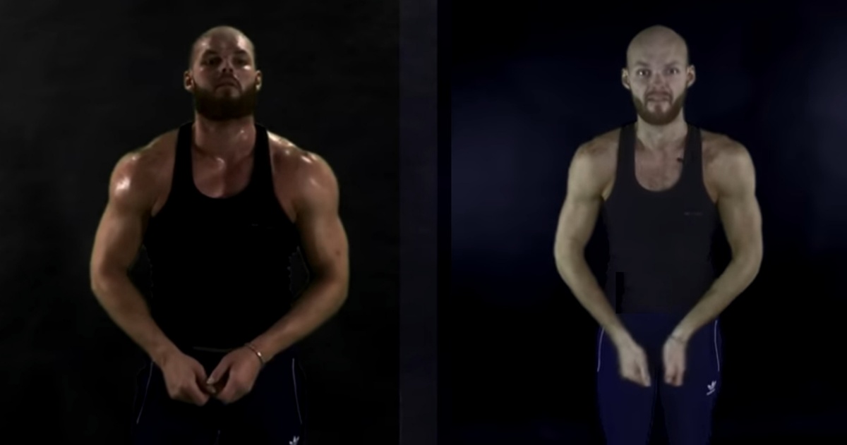 Один и тот же человек, только слева на фарме, а справа без. Что, неужели так трудно отличить химика от натурала?