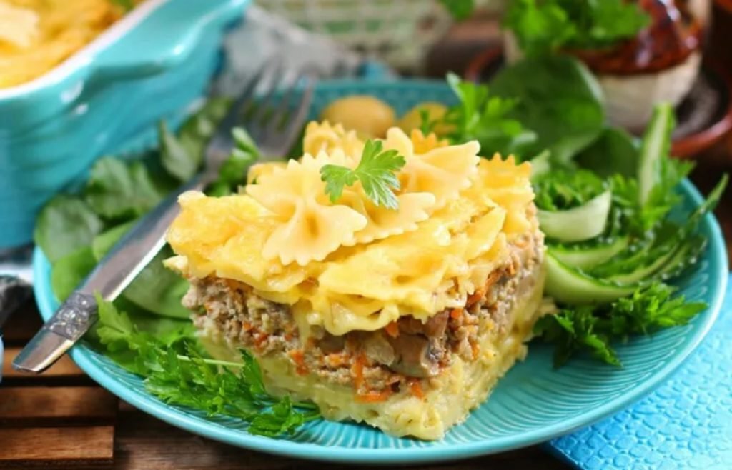 фарш и макароны