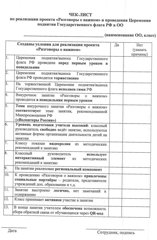 Чек-лист для проверки разговоров о важном
