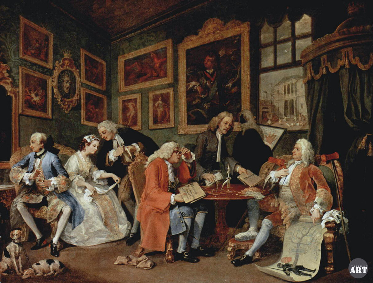 Уильям Хогарт. «Брачный контракт», 1743-1745