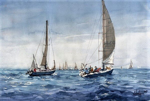 Алексеев С., «На просторах»,2018, бумага, акварель