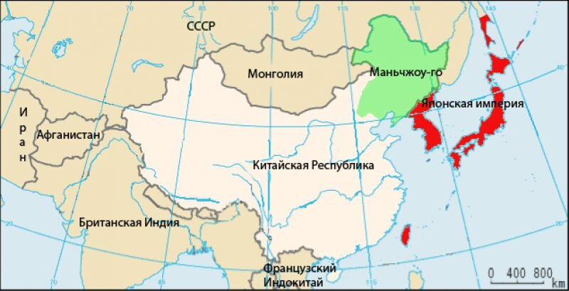 Карта россии японии и китая