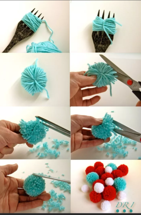 как сделать помпон, DIY (фото с pinterest)