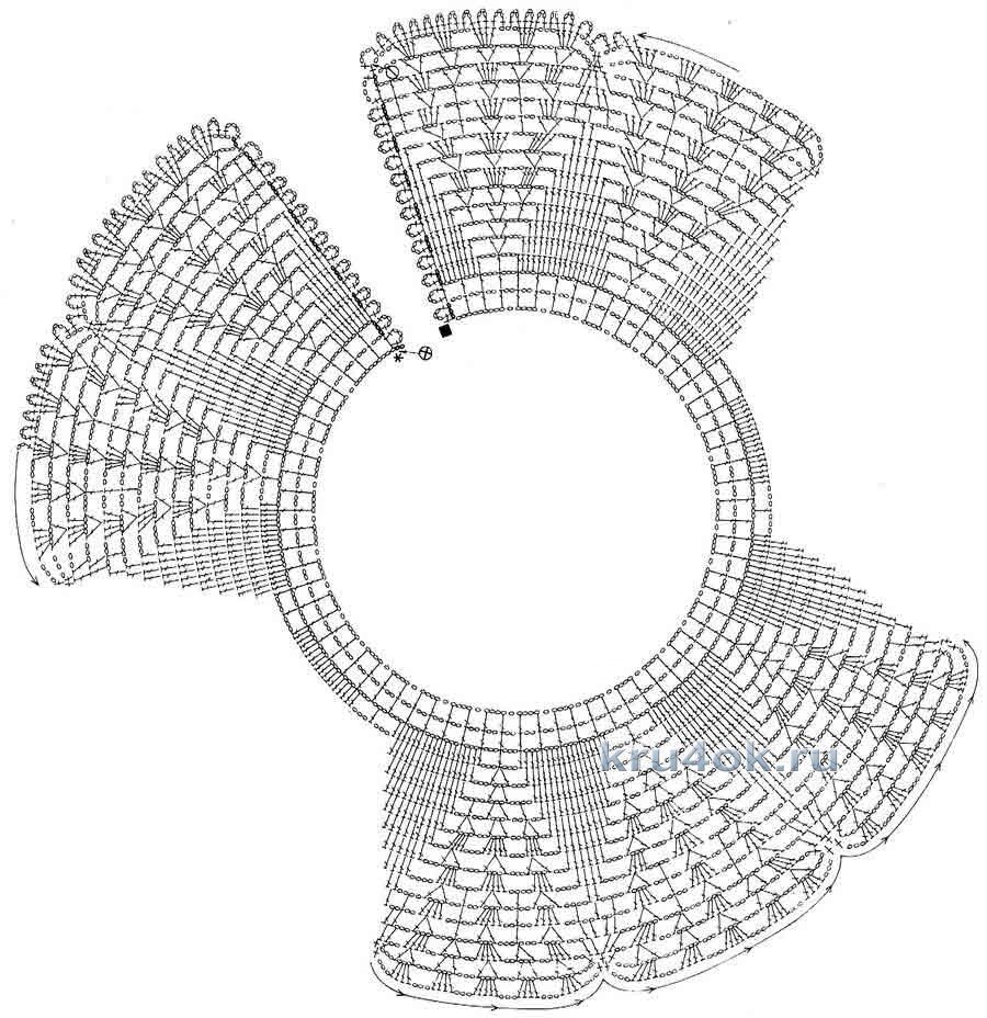 Воротник крючком схема