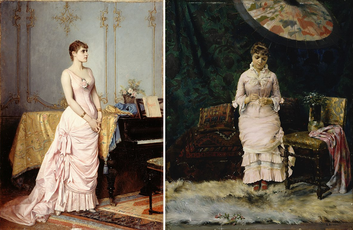 Слева - "Роза Карон", Огюст Тульмуш, ок. 1880. Справа - "Да, нет", Гуннар Берндтсон, 1879. (сс) Wikimedia Commons