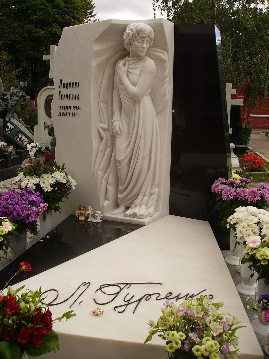 Памятник Гурченко на Новодевичьем кладбище